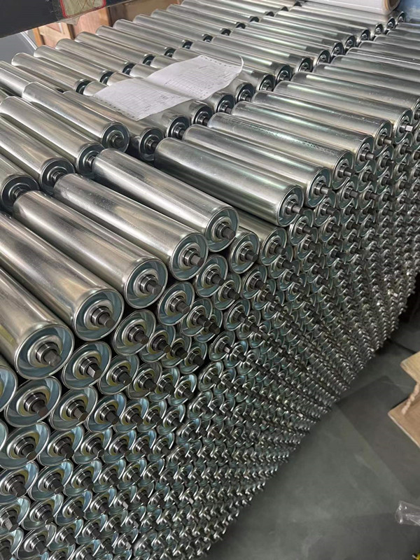 60mm Galvanized Gravity Conveyor Roller with Flat Milling Shaft