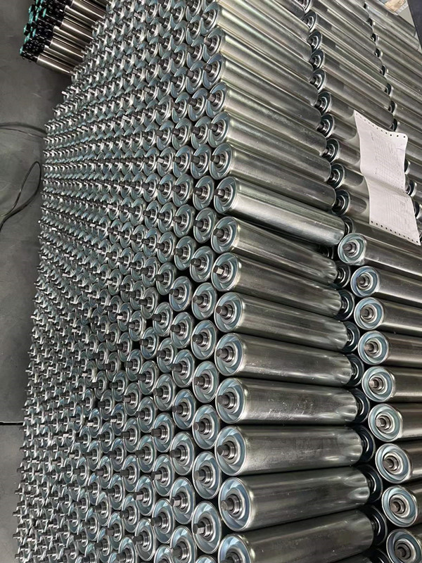 60mm Galvanized Gravity Conveyor Roller with Flat Milling Shaft